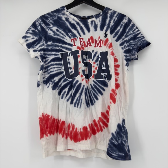 Polo Ralph Lauren Tops - Polo Ralph Lauren Team USA 2020 Olympic Tie Dye T-Shirt Medium Red White Blue